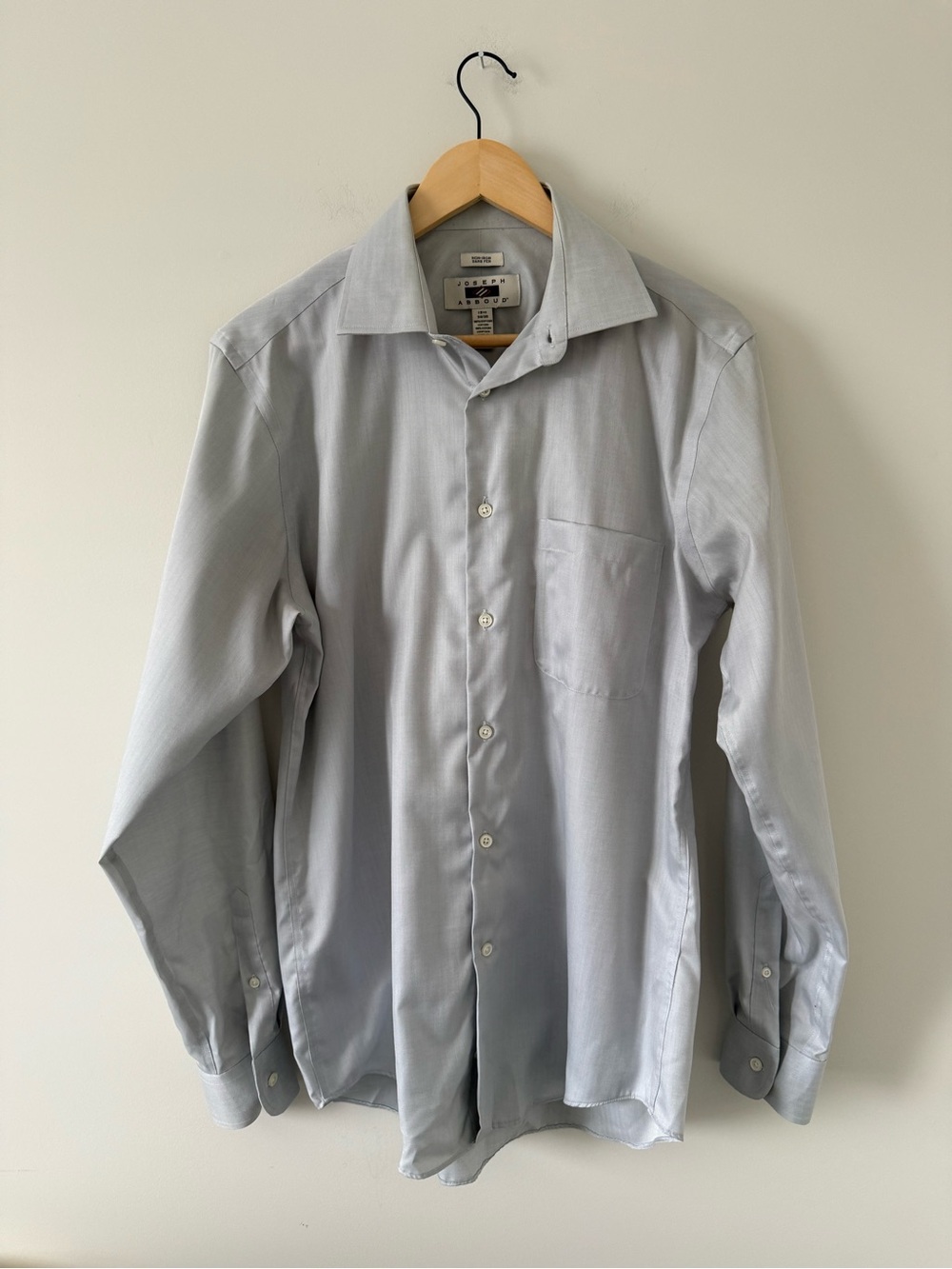 Joseph Abboud 100% Egyptian Cotton Light Gray Men's Dress Shirt